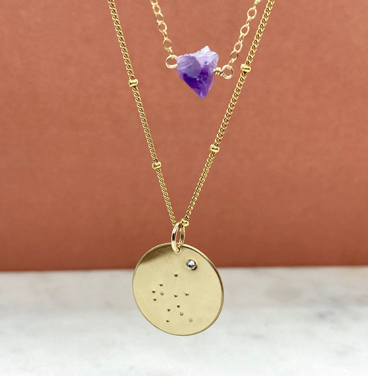 Single on sale birthstone necklace