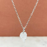 Sterling Silver Eternal Love Single Stone Necklace