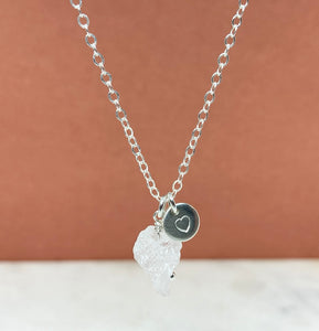 Sterling Silver Eternal Love Single Stone Necklace