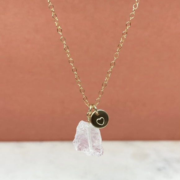 Gold Filled Eternal Love Single Stone Necklace