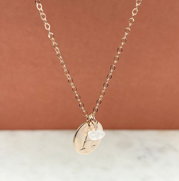 Rose Gold Filled Eternal Love Initial Necklace