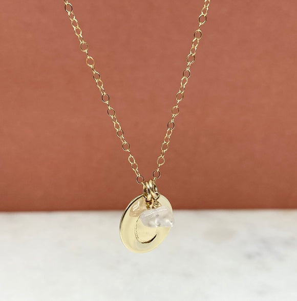 Gold Filled Eternal Love Initial Necklace