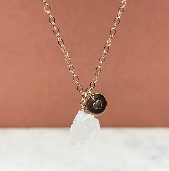 Rose Gold Filled Eternal Love Single Stone Necklace