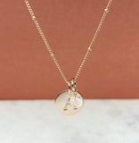 Rose Gold Filled Eternal Love Initial Necklace