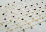 Sterling Silver Drop Birthstone Constellation Necklace Set