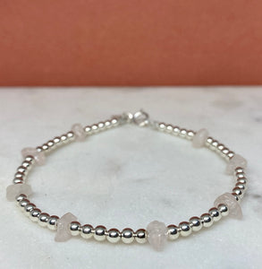 Sterling Silver Beaded Eternal Love Bracelet