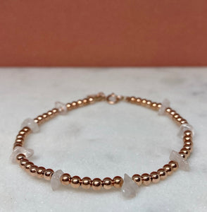 Rose Gold Filled Beaded Eternal Love Bracelet