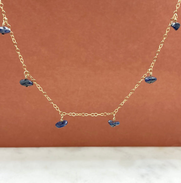 Gold Filled Drop Birthstone Necklace
