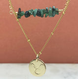 Gold Filled Multi Birthstone Zodiac Necklace Set