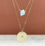 Gold Filled Single Birthstone Constellation Necklace Set