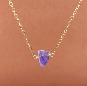 Gold Filled Single Birthstone Necklace