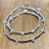 Sterling Silver Beaded Mama & Mini Bracelet Set