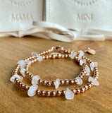 Rose Gold Filled Beaded Mama & Mini Bracelet Set