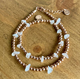 Rose Gold Filled Beaded Mama & Mini Bracelet Set