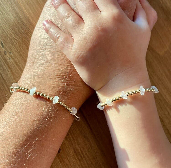 Gold Filled Beaded Mama & Mini Bracelet Set