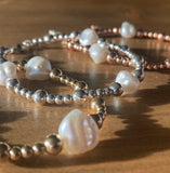 Gold Filled Keshi Pearl Bracelet