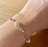 Rose Gold Filled Keshi Pearl Bracelet