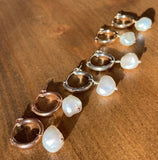 Rose Gold Filled Keshi Pearl Drop Earrings