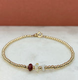 Gold Filled Beaded Friendship or Family Bracelet