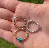 Gold Filled Beaded Birthstone Ring