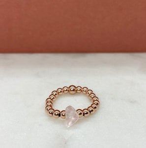 Rose Gold Filled Beaded Eternal Love Ring