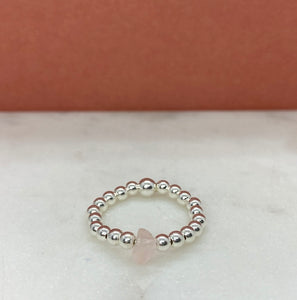 Sterling Silver Beaded Eternal Love Ring