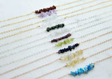 Gold Filled Multi Birthstone Zodiac Necklace Set