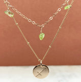 Rose Gold Filled Drop Birthstone Zodiac Necklace Set