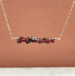 Rose Gold Filled Multi Birthstone Necklace