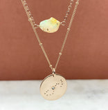 Rose Gold Filled Single Birthstone Constellation Necklace Set