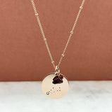 Rose Gold Filled Birthstone Constellation Necklace