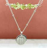 Sterling Silver Multi Birthstone Zodiac Necklace Set