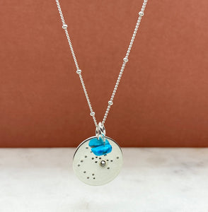 Sterling Silver Birthstone Constellation Necklace